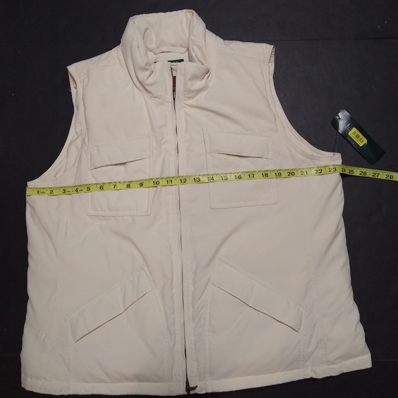 LAUREN RALPH LAUREN down blend NWT Arctic Nights vest Tundra Cream, 1X - Picture 14 of 16